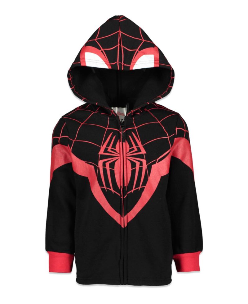 Toddler Boys Spider-Man Spider-Verse Venom Zip Up Hoodie to