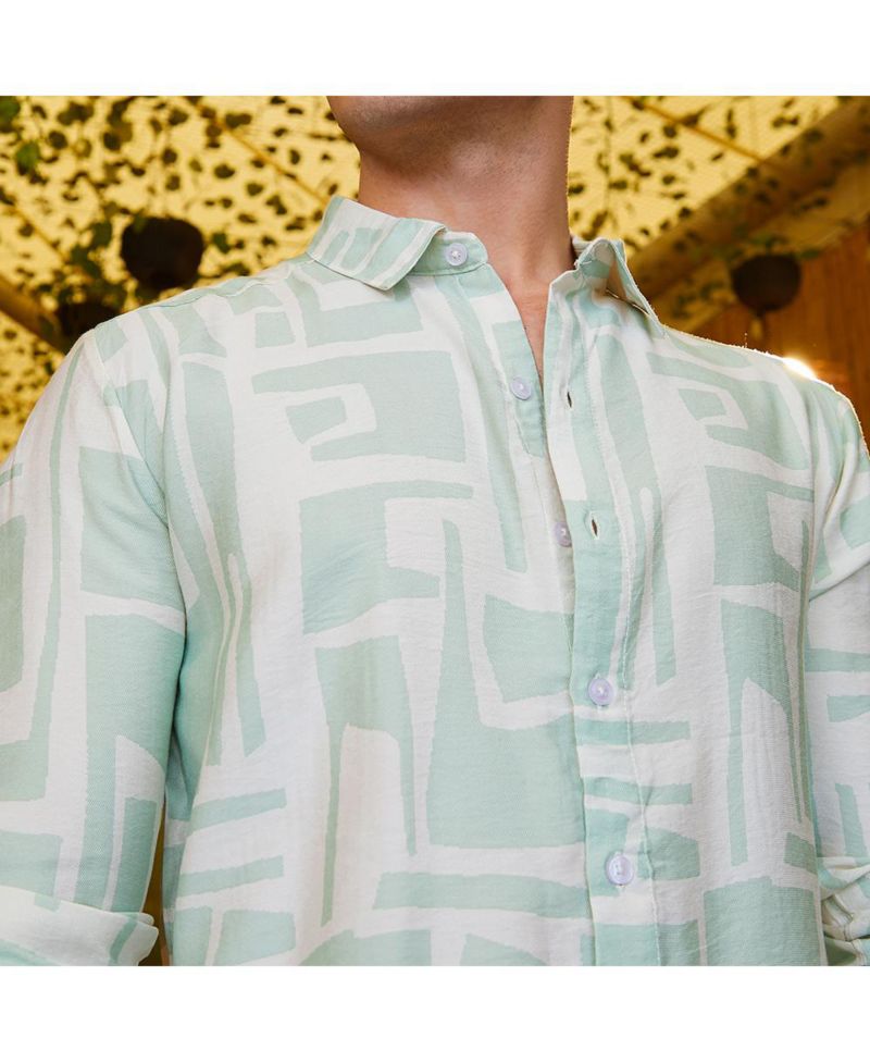 Men's Abstract-Deco Regular Shirt