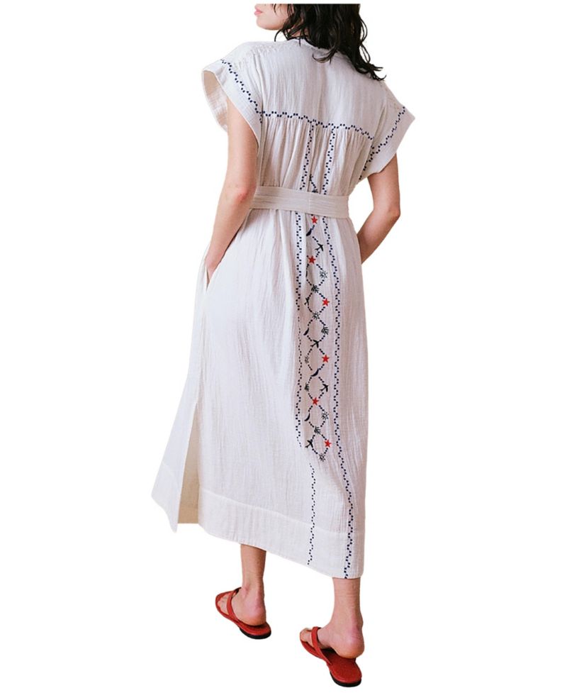 Women's Cap Sleeve Embroidered Dress