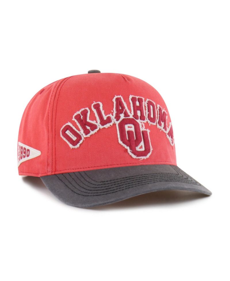 Men's and Women's '47 Red/Black Oklahoma Sooners Well-Worn Calderwood Hitch Adjustable Hat