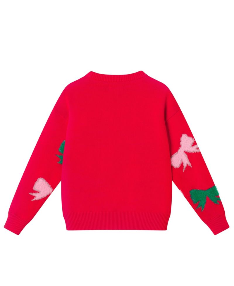 Toddler/Child Girls Intarsia Bows Sweater