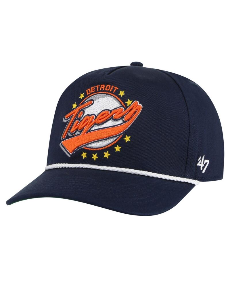 Men's Navy Detroit Tigers Wax Pack Collection Premier Hitch Adjustable Hat