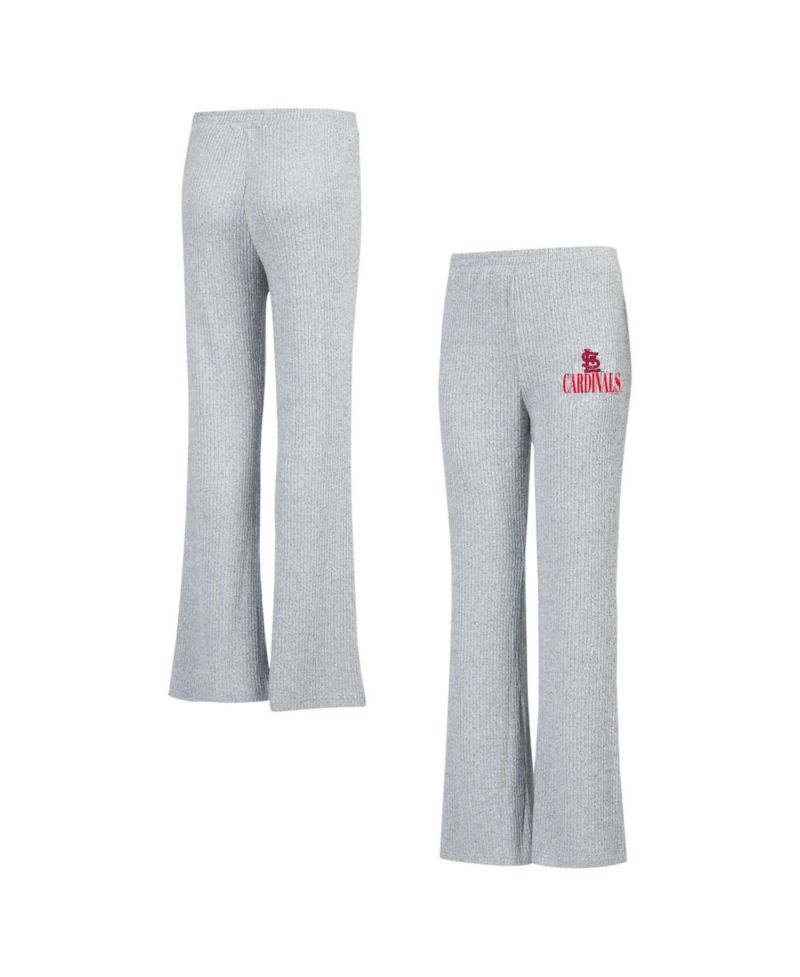 Women's Gray St. Louis Cardinals Juniper Rib Knit Flare Sleep Pants