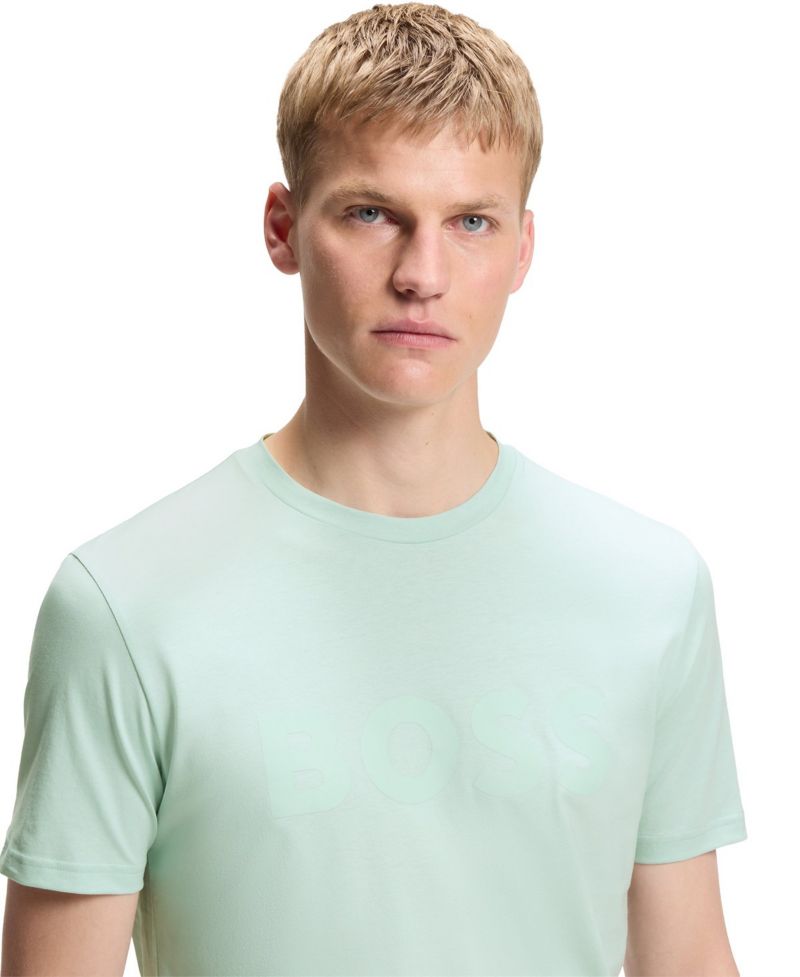 Men's Cotton-Jersey Large Logo Print T-Shirt