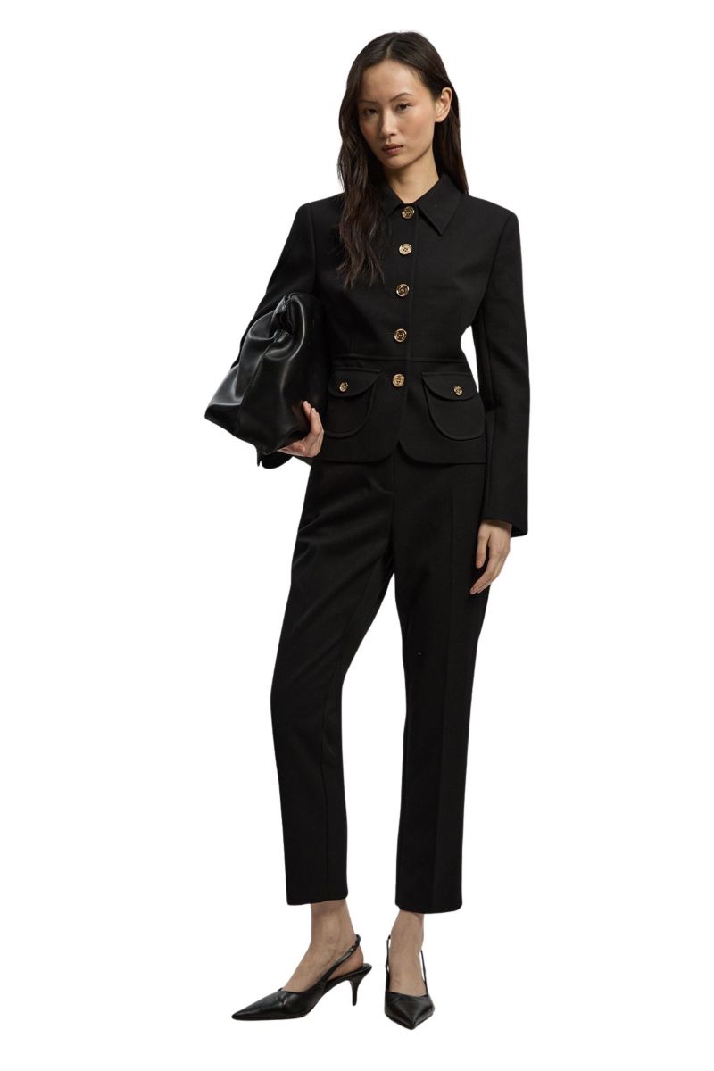 Women's Textured Compact Stretch Tailored Blazer