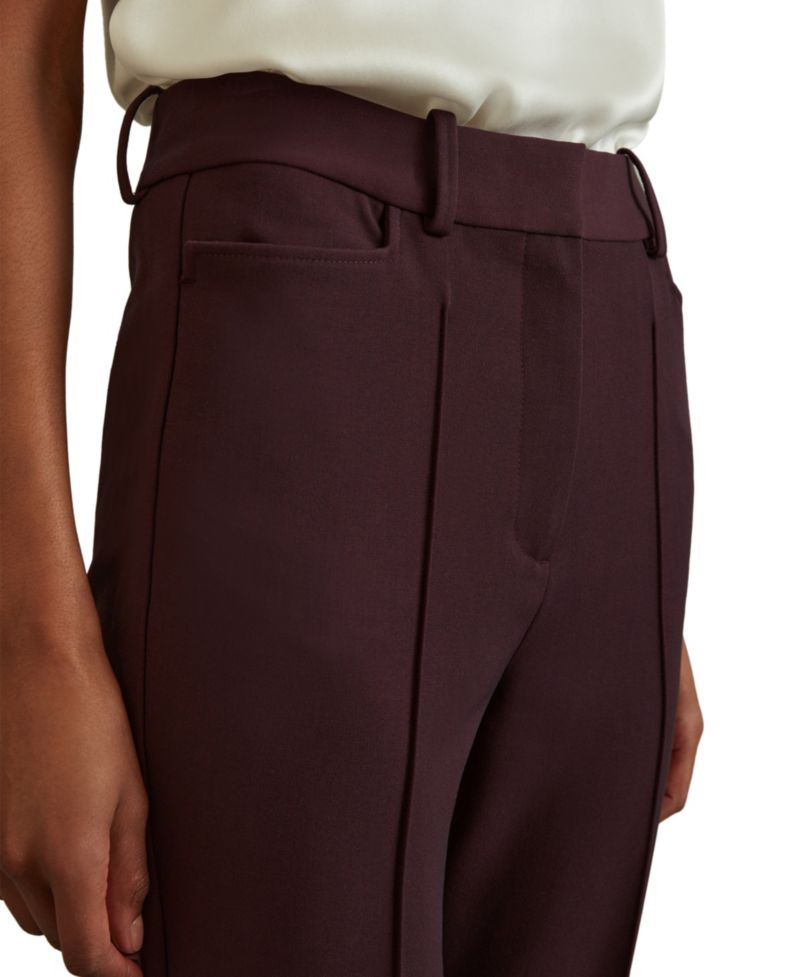 Women's Gabi Flared Mid-Rise Front-Pintuck Trousers