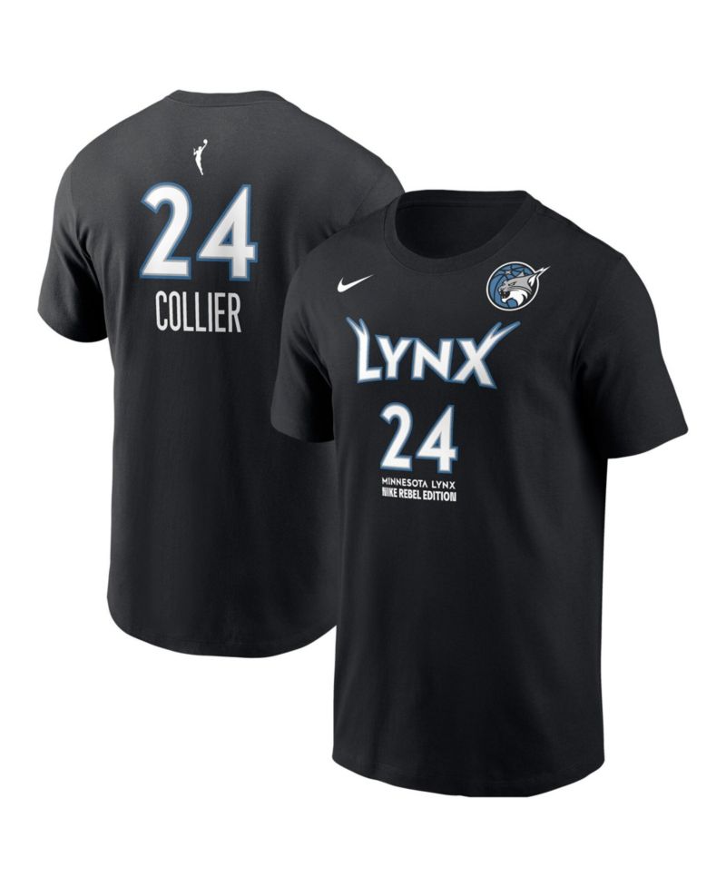 Men's Napheesa Collier Black Minnesota Lynx Name & Number Rebel Edition T-Shirt