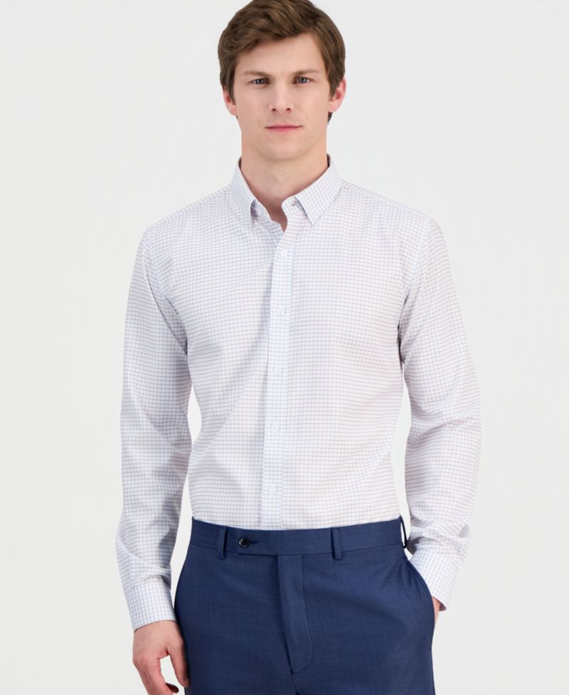 Men's Slim-Fit Performance Four-Way Stretch Dress Shirt