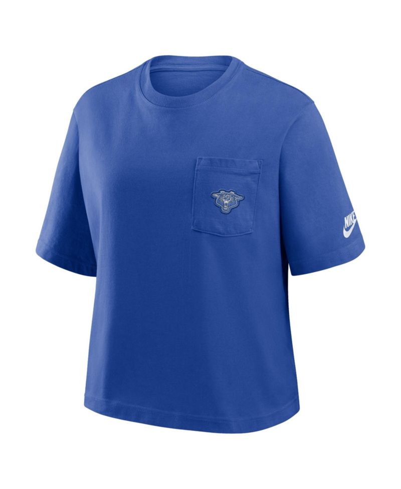Women's Royal Kentucky Wildcats Legacy Pocket Boxy T-Shirt