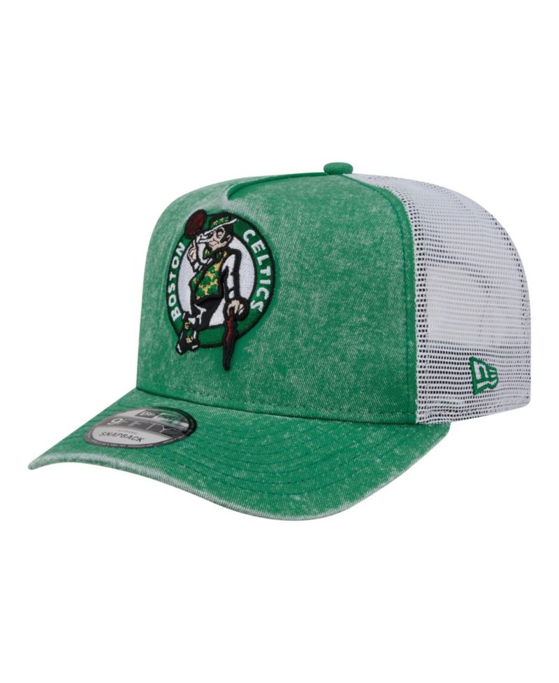 Men's Kelly Green/White Boston Celtics Washed Meshback 9FIFTY Adjustable Hat
