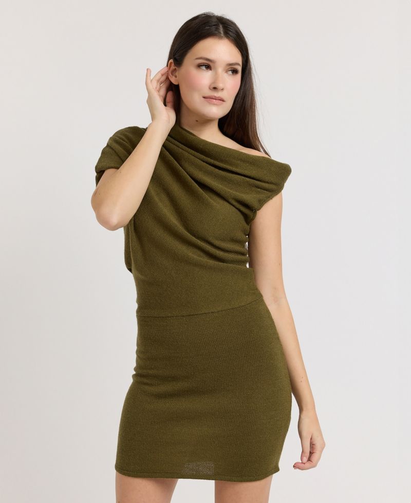 Women's Margot Asymmetric Pull-On Sweater Dress