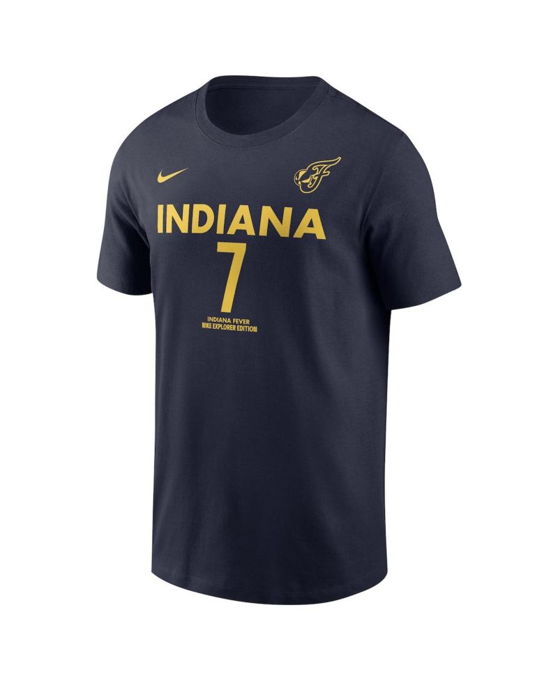 Men's and Women's Aliyah Boston Navy Indiana Fever Explorer Edition Name & Number T-Shirt