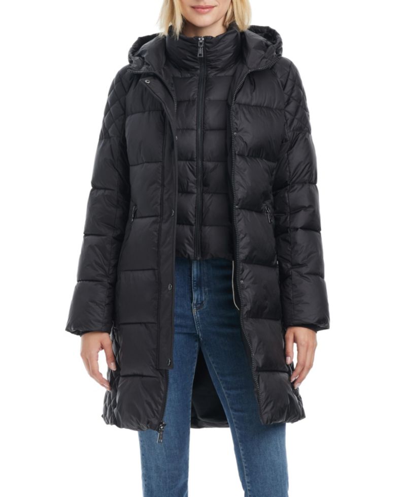 Women's Cire Mid-Length Fitted Puffer Coat
