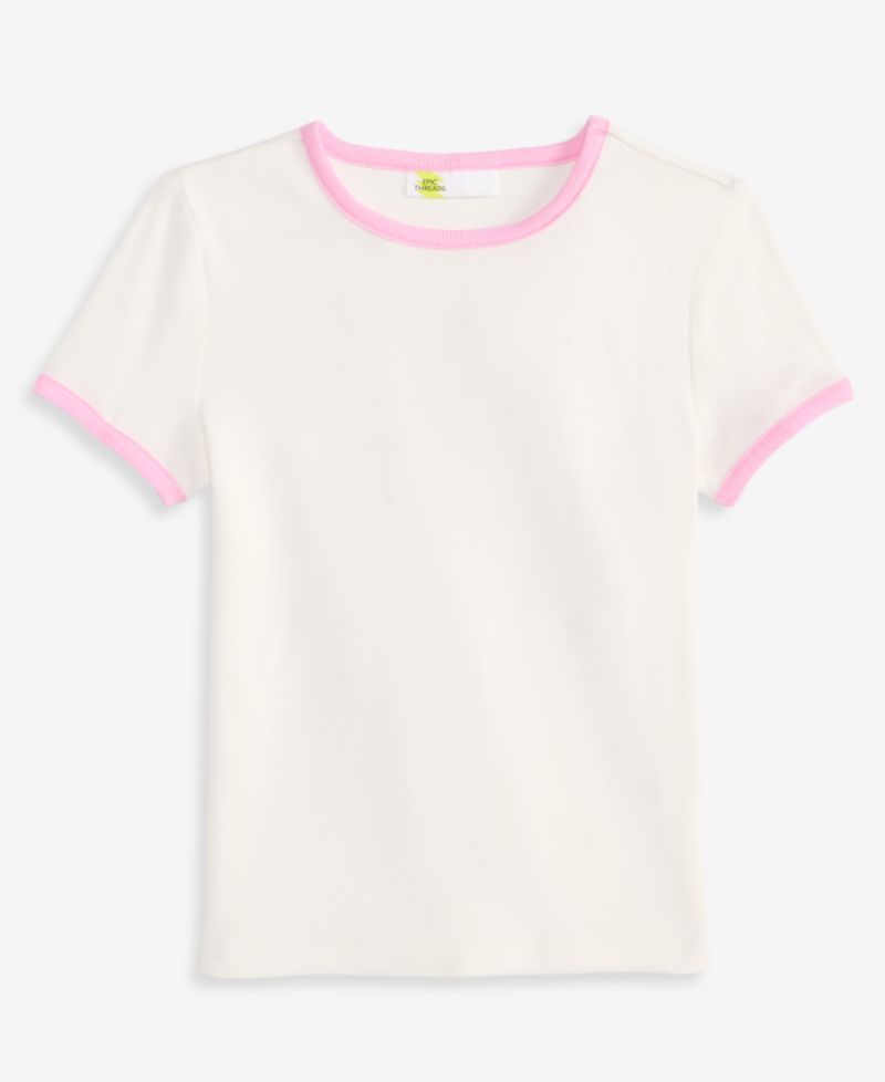 Girls' XS-XL Ribbed Baby Tee