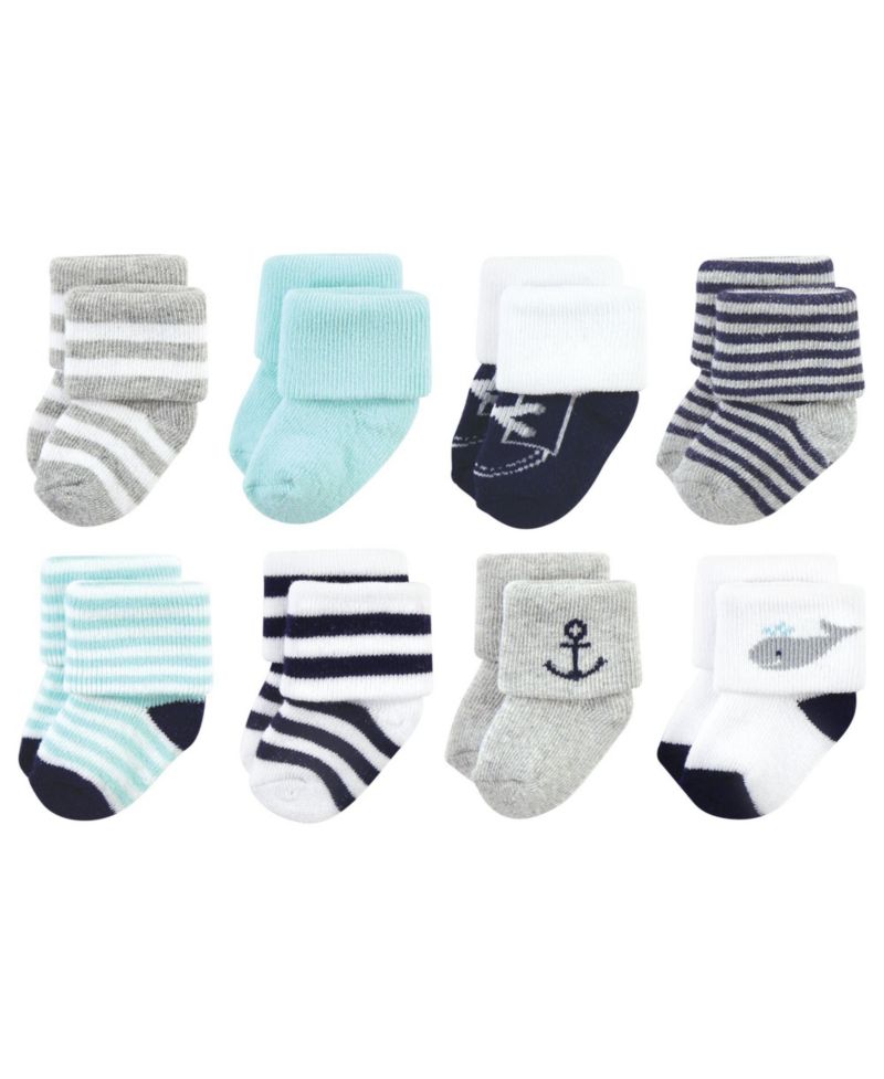 Baby Boys Hudson Cushioned Terry 8-Pair Sock Set