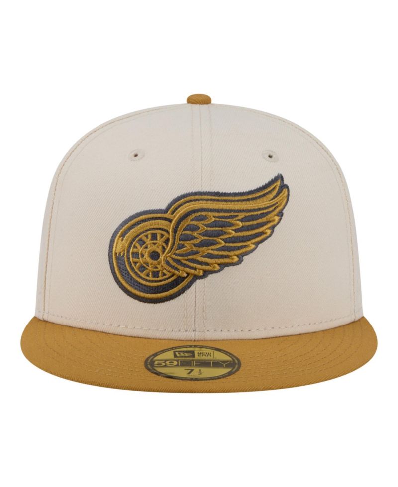Men's Cream/Tan Detroit Red Wings Colorpack Two-Tone 59FIFTY Fitted Hat