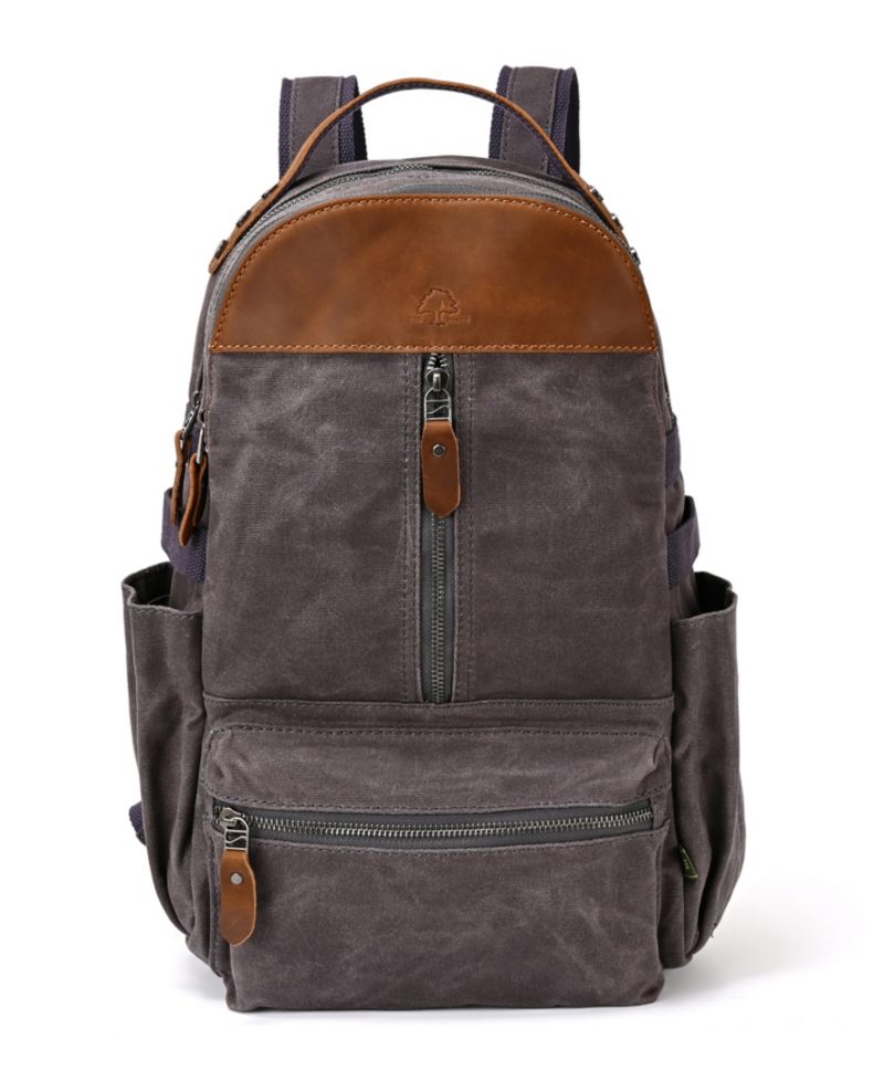 Mountain Leaf Utility Bee-Wax Canvas Backpack