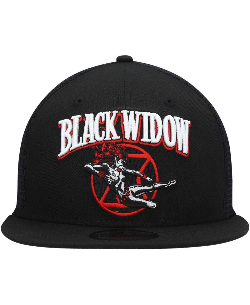 Men's Black Black Widow Retro Meshback 9FIFTY Snapback Hat