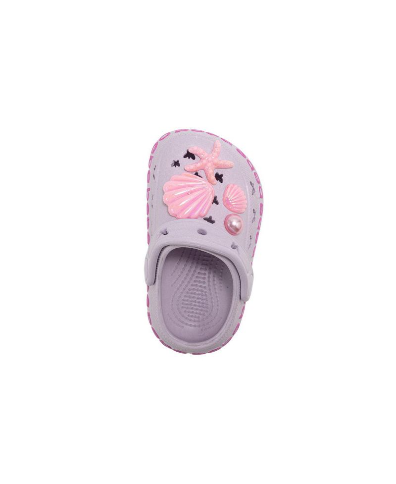 Little Girls Lightweight EVA Clogs - Slip - On Comfy Shoes with Sea Life Charms