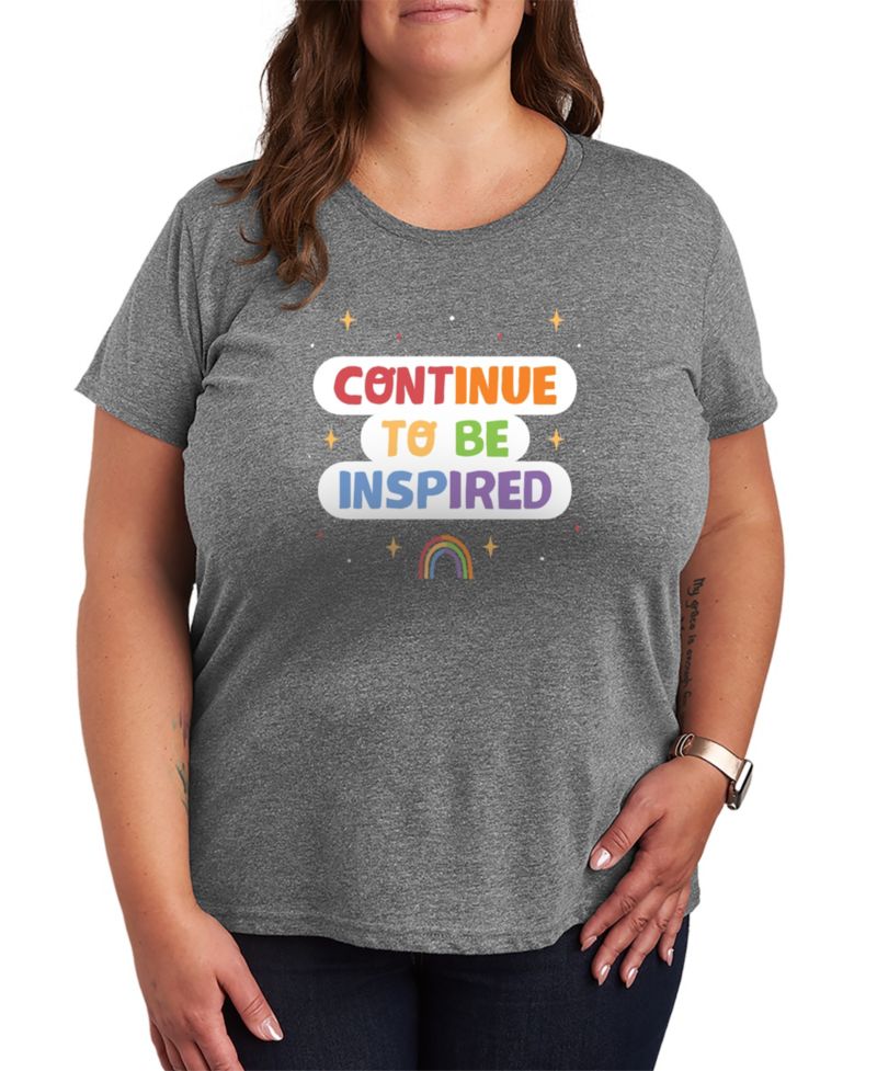 Plus Size Continue to be Inspired Graphic T-Shirt