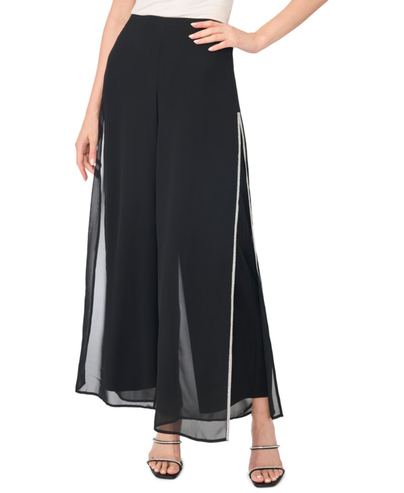 Women's Embellished Wide-Leg Pull-On Pants