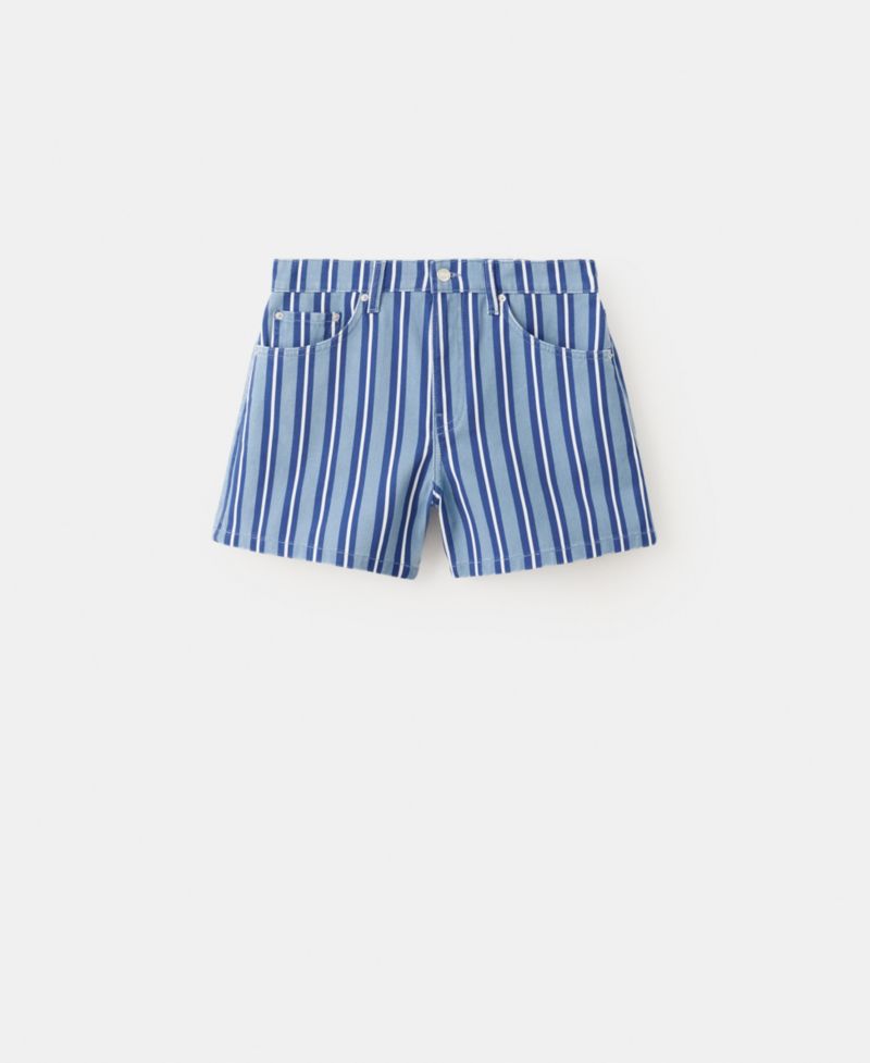 Women's Striped Straight-Fit Shorts