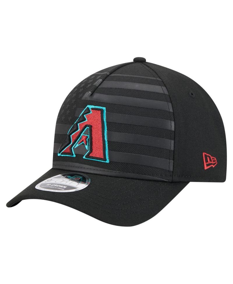 Men's Black Arizona Diamondbacks American Flag 9FORTY M-Crown A-Frame Adjustable Hat