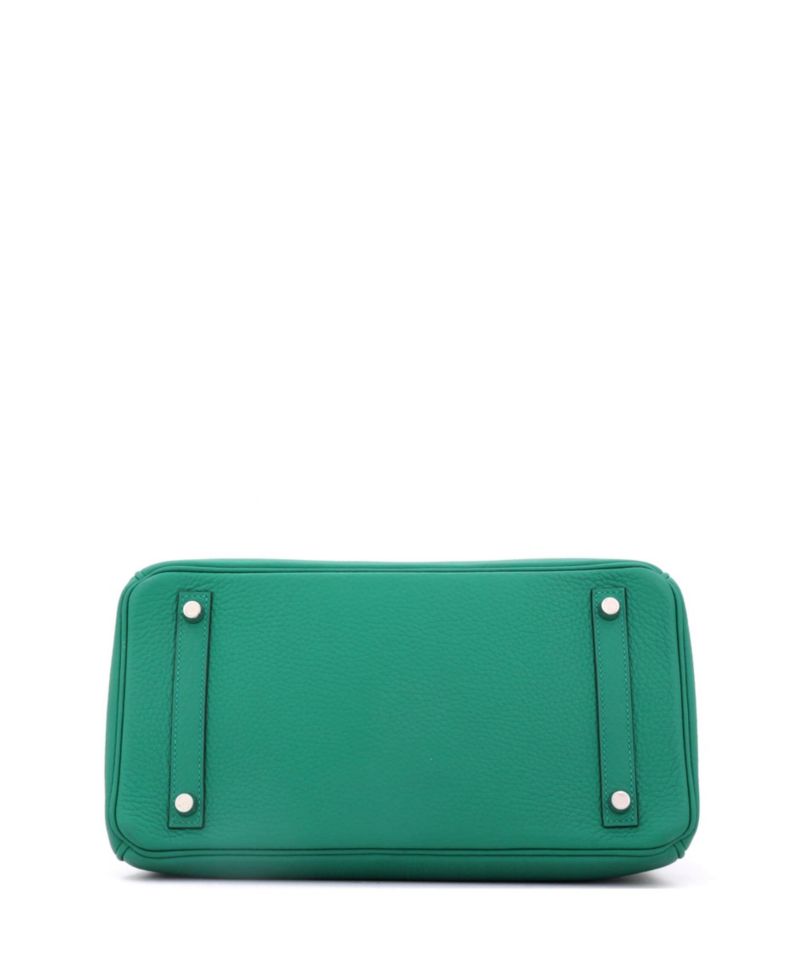 Birkin 30 Handbag Verso Clemence with Palladium Hardware