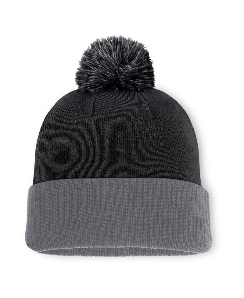 Men's Black New York Rangers Cuffed Knit Hat with Pom
