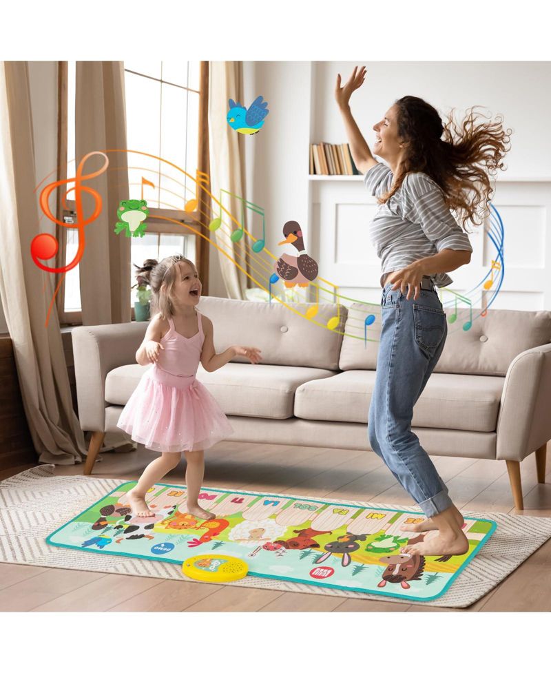 Kids Animal Farm Piano Foldable Playmat