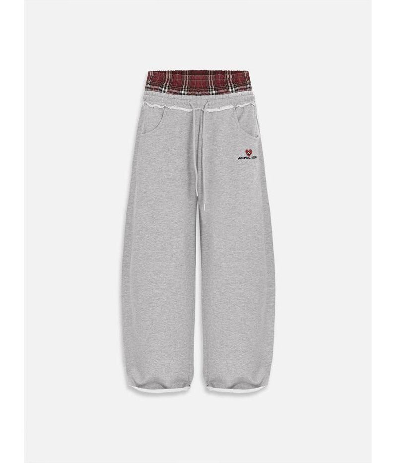 Men's Double Waist Baggy Sweatpants
