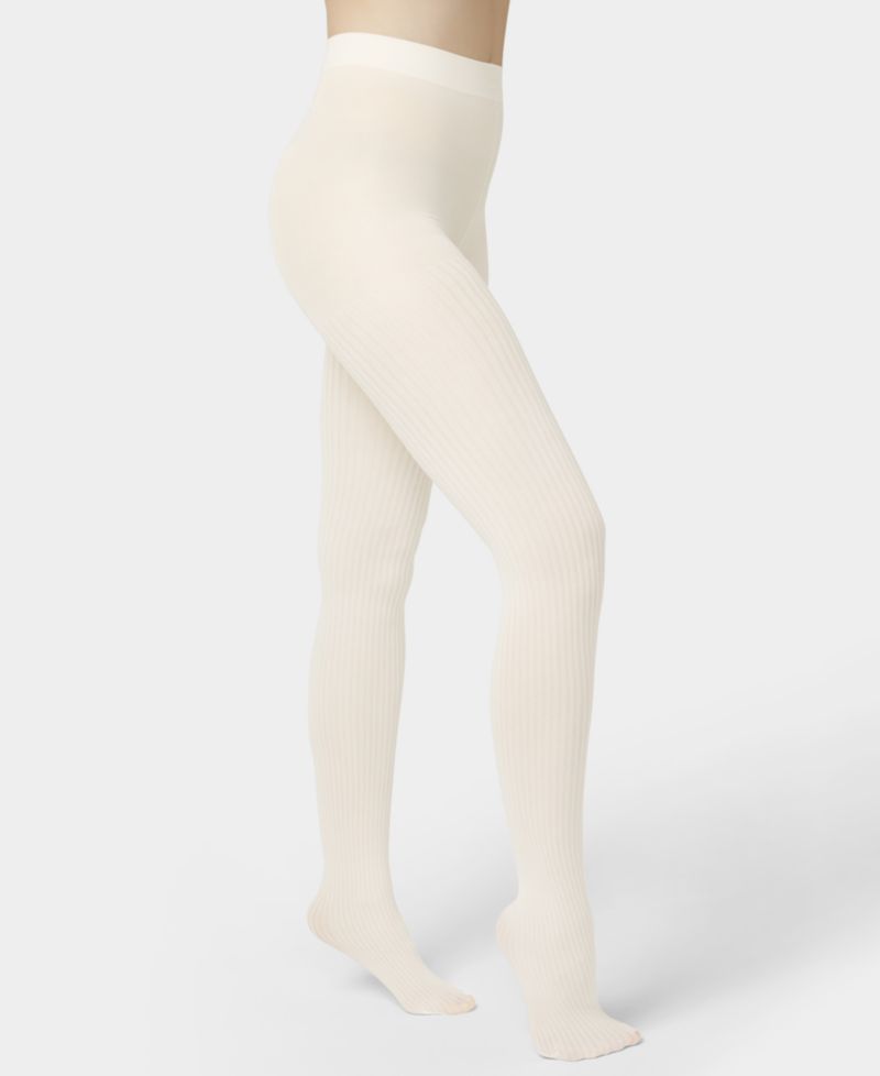 Women's Faux Textured Knee Tights U24627