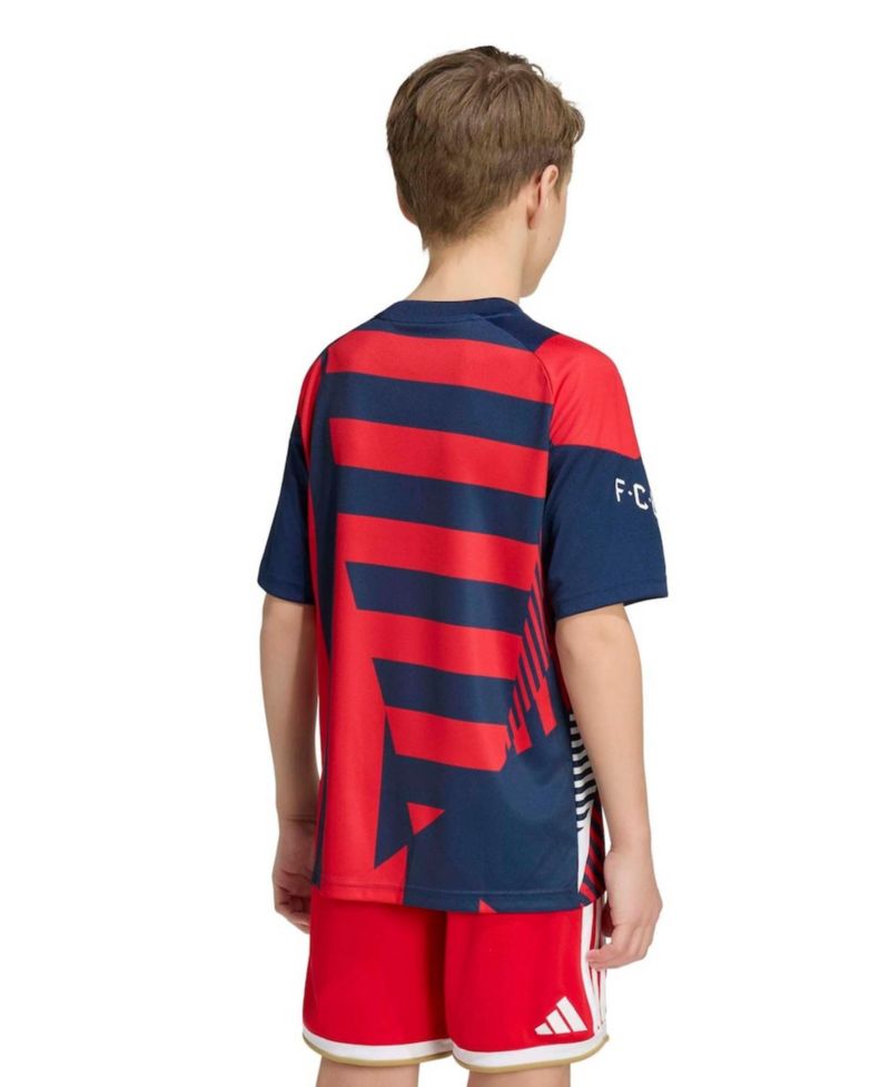 Big Boys and Girls Blue/Red Bayern Munich 2026/27 Pre-Match Home Training Jersey