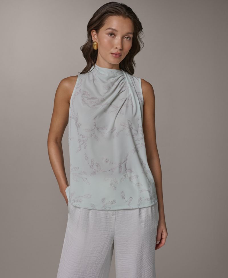 Women's Sleeveless Cowl Neck Blouse