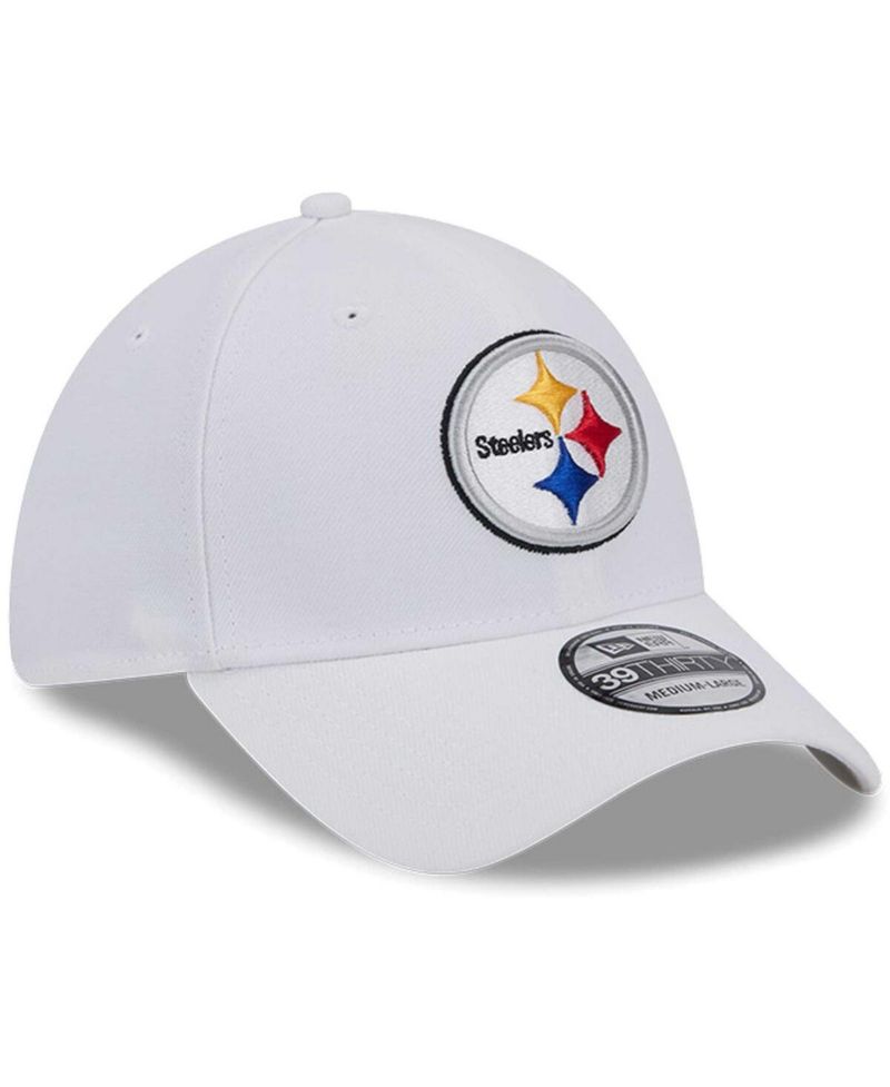 Men's White Pittsburgh Steelers Main 39Thirty Flex Hat