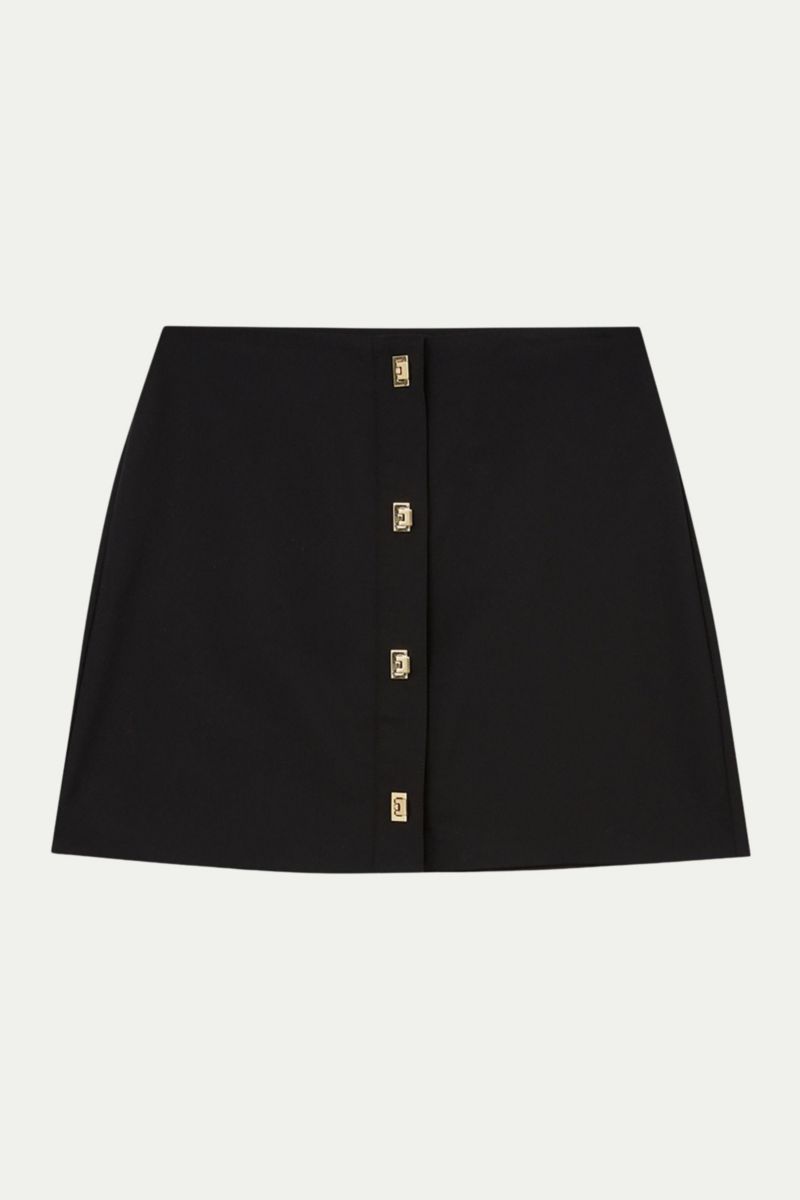 Women's Techno Cotton Gold Clasp Skirt