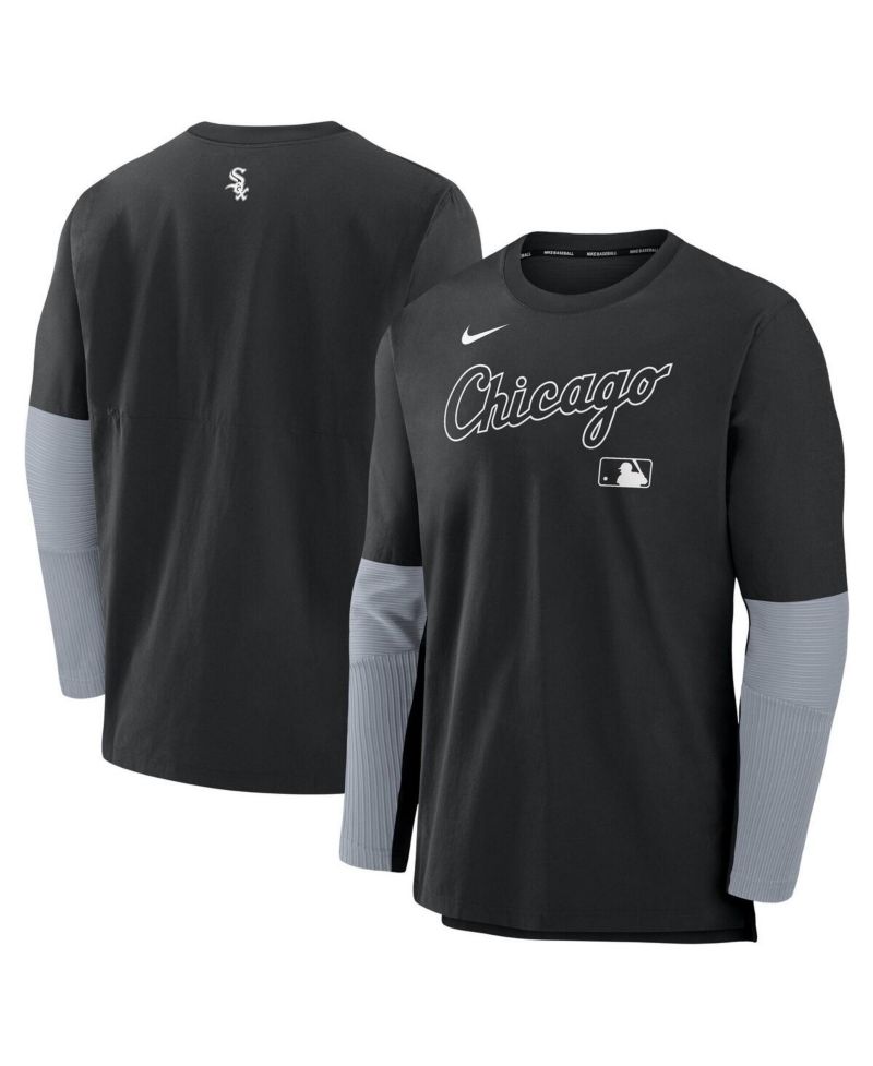 Men's Black/Gray Chicago White Sox Authentic Collection Player Lightweight Performance Long Sleeve Top
