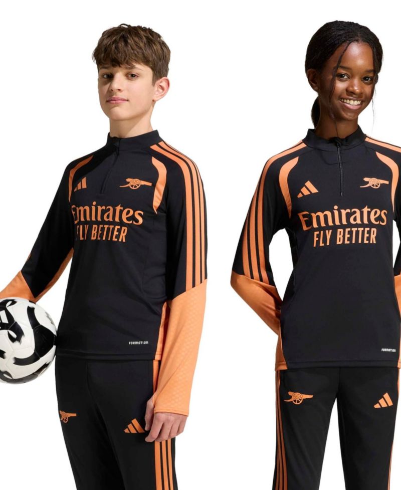 Boys' and Girls' Tiro Arsenal FC Quarter-Zip Mock Neck Training Top