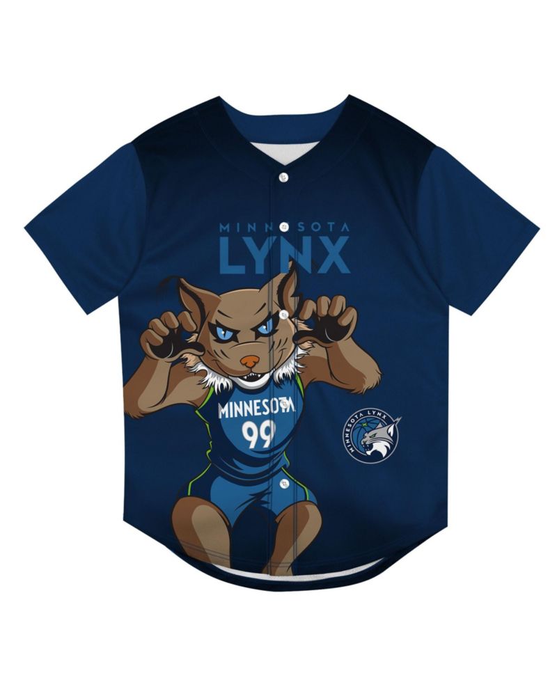 Big Boys and Girls Navy Minnesota Lynx Mascot Friend Mesh Fashion Jersey