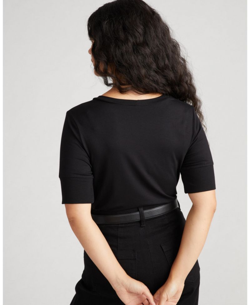 Women's Plus Size Liquid Jersey Rib Hem Tee