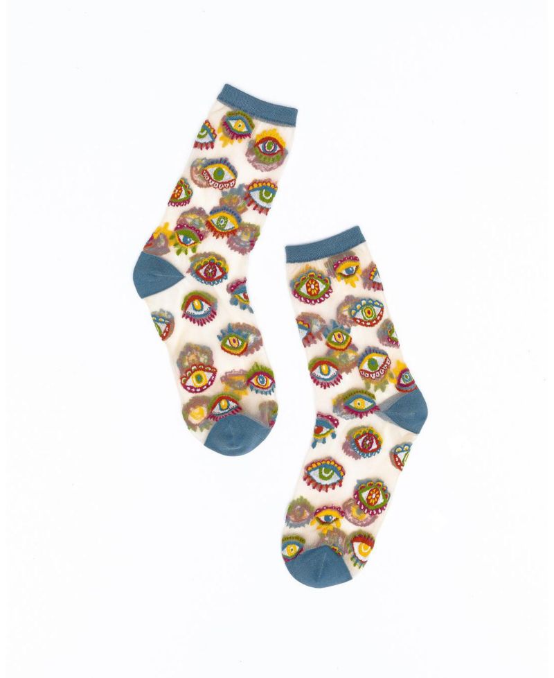 Women's Evil Eye Sheer Sock