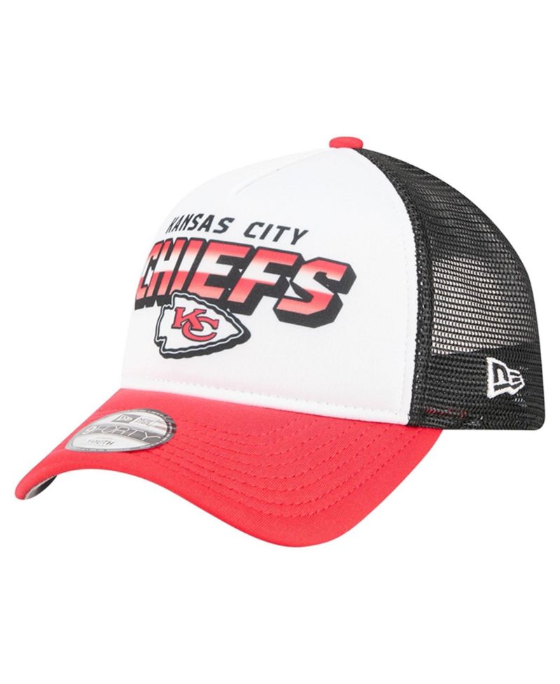 Big Boys and Girls White/Red Kansas City Chiefs Streak 9FORTY A-Frame Adjustable Hat