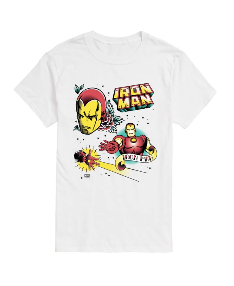 Men's Iron Man Traditional Tattoo Graphic T-Shirt