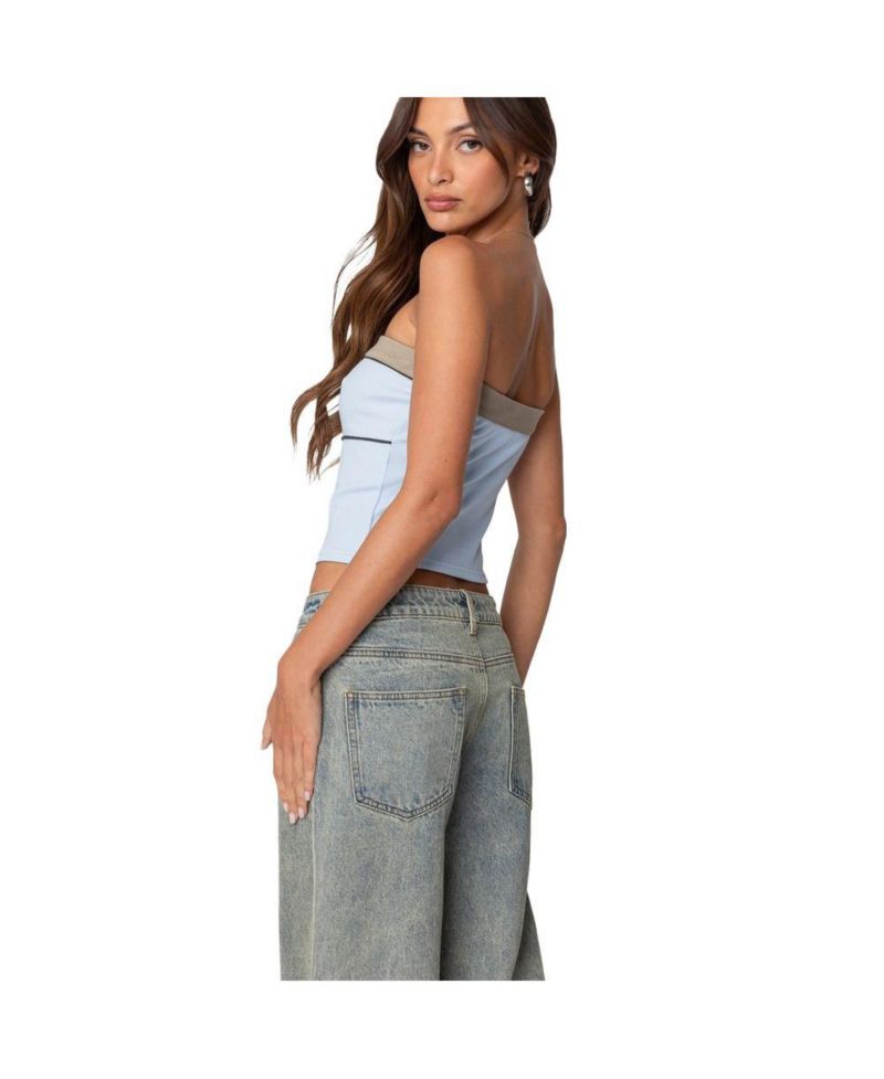 Womens Ciara Ribbed Tube Top