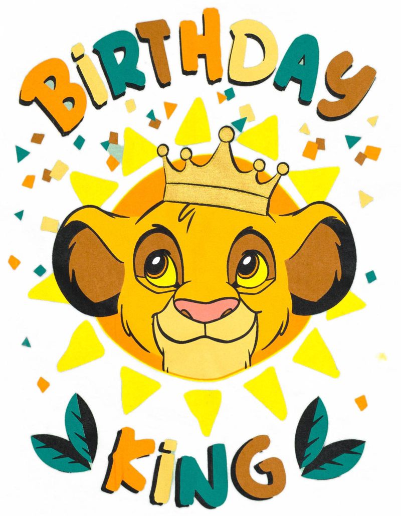 Toddler Boys Simba 2T -5T Short Sleeve Birthday T-Shirt