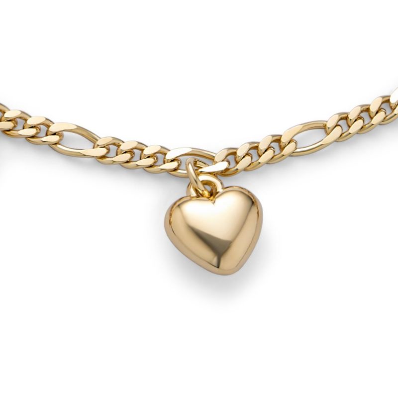 Romantic Multi Heart Charms Anklet Ankle Figaro Chain Bracelet Gold Plated