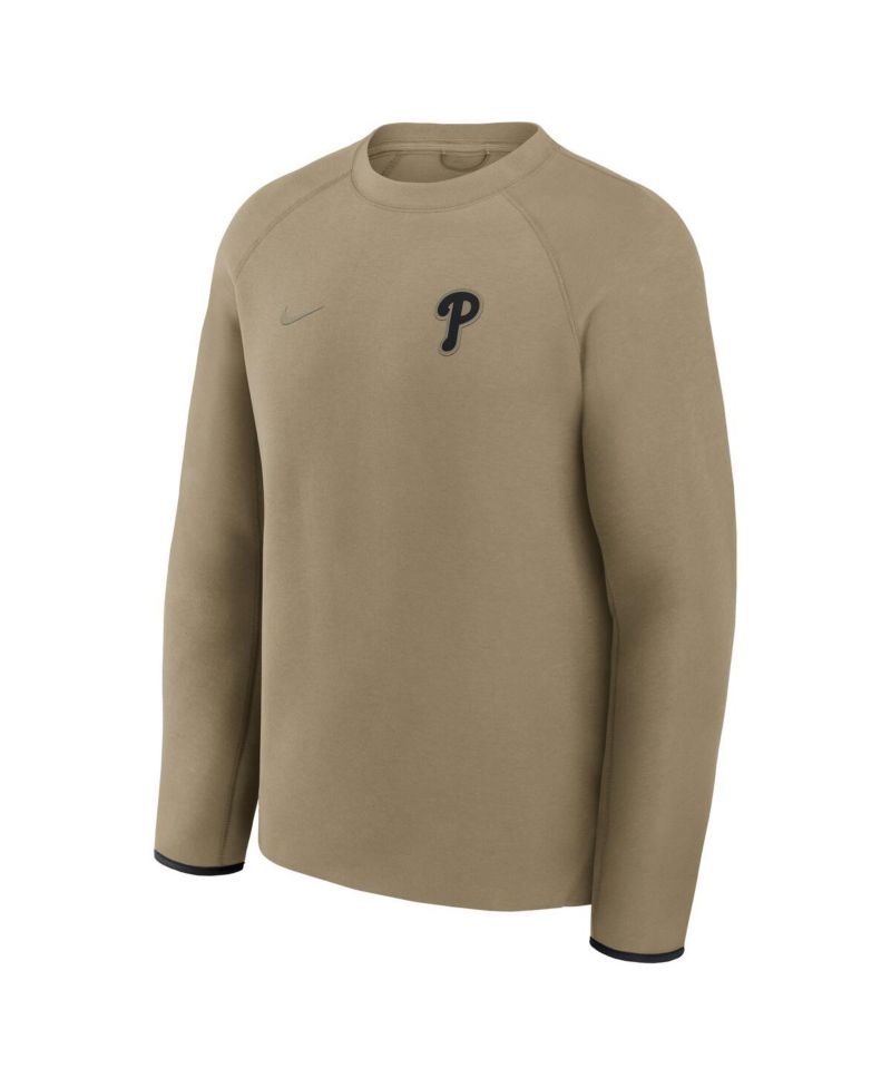 Men's Olive Philadelphia Phillies Tech Fleece Raglan Sweatshirt