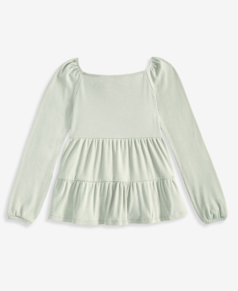 Girls' 5-16 Long-Sleeve Babydoll Top