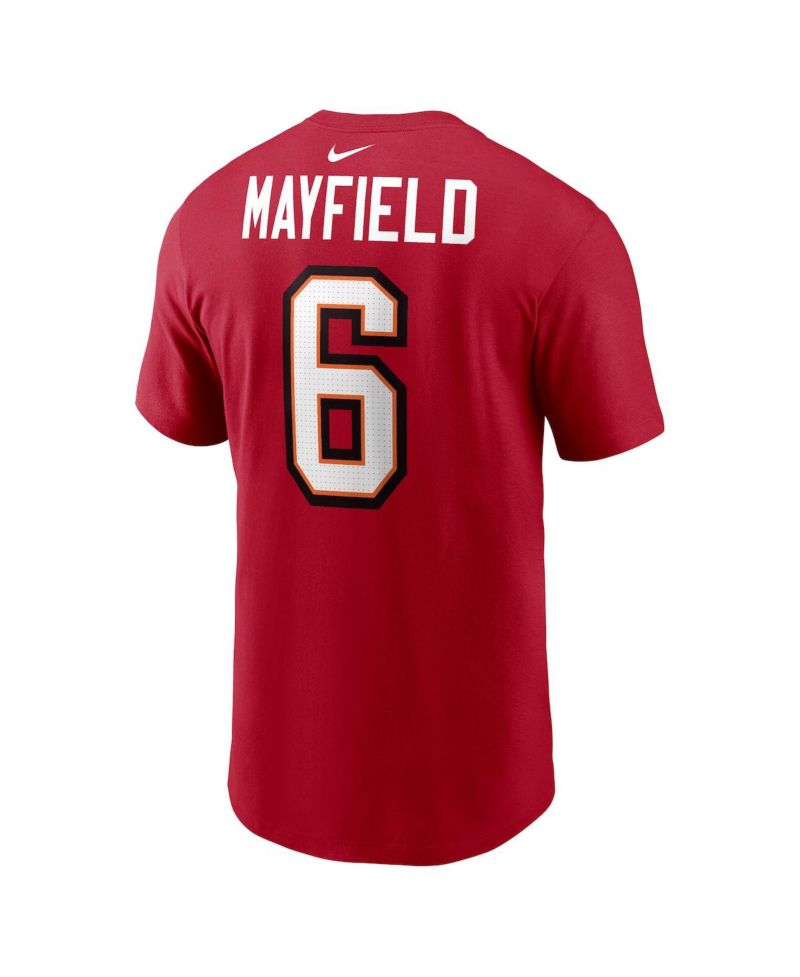 Men's Baker Mayfield Red Tampa Bay Buccaneers Player Name & Number T-Shirt
