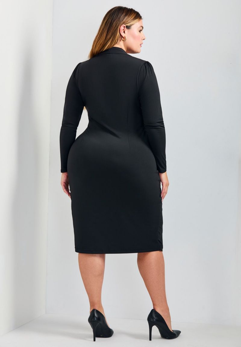 Plus Size Darlene Jersey Wrap Women's Dress